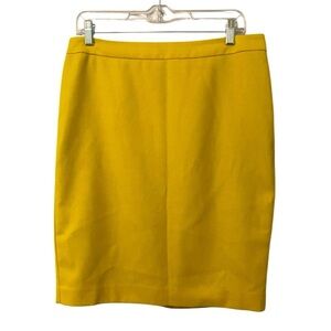 CAbi Curry Pencil Yellow Knee Length Career Skirt